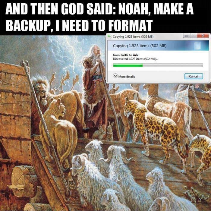 Noah, make a backup.