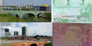 All the Euro notes compared to their bridges