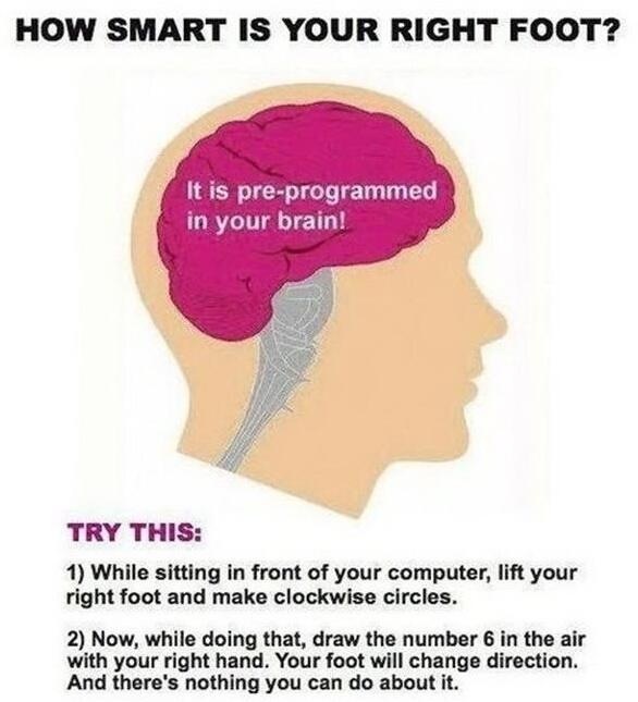 How smart is your right foot?