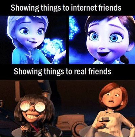 Online friends VS Real life friends