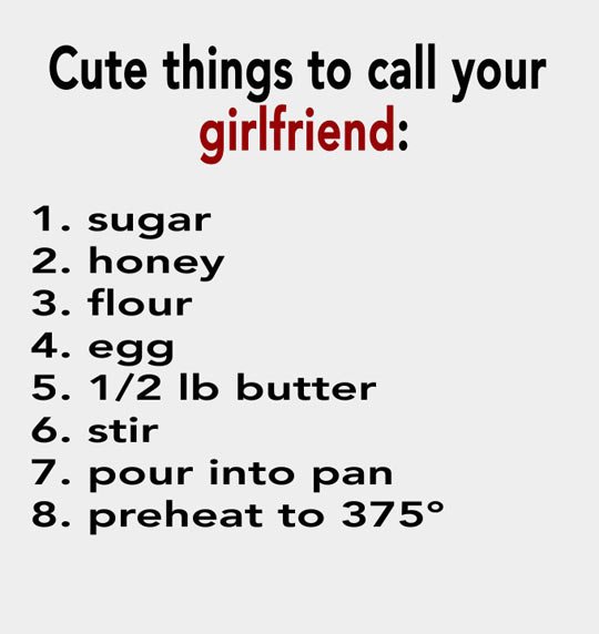 Cute Things To Call Your Girlfriend 