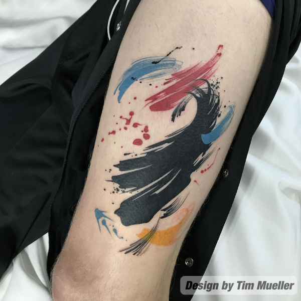 paint brush style tattoos